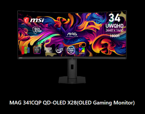 จอเกมมิ่ง MSI MAG 341CQP QD-OLED X28 รุ่นใหม่ ขนาด 34.18 นิ้ว 21:9 1800R จอโค้ง QD-OLED ความละเอียด UWQHD 280Hz 0.03ms - Product Image 2