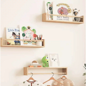 Wall-mounted Wooden <b>Storage</b> <b>Rack</b> Rectangle Minimalist Design Bathroom Toiletries Organizer Durable Custom Size - Product Image 3