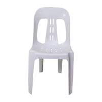 Chaises de jardin empilables en plastique robuste, blanches et roses, pour terrasse et extérieur, à prix abordable