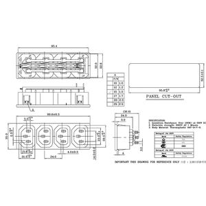 Presa di corrente presa AC 10 a15a/125 v250v C13 doppia/tre/quattro/cinque/sei/sette presa elettrica - Product Image 3