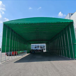 Tente de garage pliable extérieure à pousser et à tirer, abri de stockage en acier pour grand entrepôt, idéale pour les salons professionnels - Product Image 3