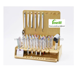 Support d'organisation d'outils en acrylique pliable moderne à 5 étagères avec rangement pour lames et porte-marqueurs pour l'affichage des fournitures d'artisanat - Product Image 3