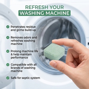 <span class=keywords><strong>Solution</strong></span> d'entretien écologique pour lave-linge à chargement frontal et à chargement par le haut, comprimés nettoyants pour lave-linge - Product Image 3