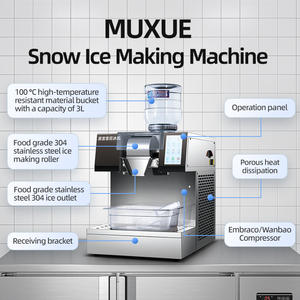 MUXUE Machine à glace pilée électrique Rasoir à glace Concasseur à neige Machine à cônes électrique Fluffy Bingsu - Product Image 2