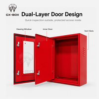 Caja de Acero Laminado en Frío Roja con Ventilación y Doble Puerta para Panel Eléctrico de Montaje en Pared Interior
