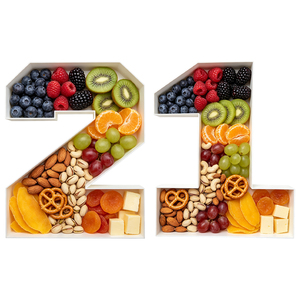 Caja de Cartón Blanca para Dulces con Número Rellenable, Bandeja para Cartas, Contenedor para 21 Regalos de Fiesta, Decoración para Cumpleaños y Aniversarios - Product Image 1