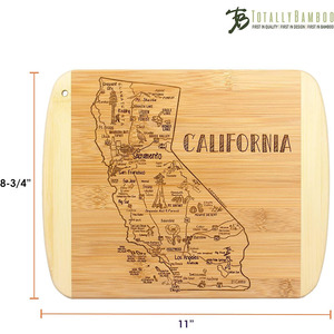 Planche à découper créative en bambou 12x16 pouces, plateau de service pour légumes, fromages et fruits, design Los Angeles - Product Image 5