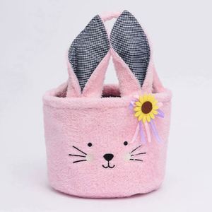 Cesta de Almacenamiento para Dulces de Conejito de Pascua, Diseño de Dibujos Animados al Estilo Chino, Suave y Elástica, para Decoraciones Navideñas Infantiles - Product Image 6