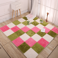 Tapis de puzzle en EVA moelleux à emboîtement carré, tapis de sol en EVA moelleux pas cher pour le salon, toucher douillet pour l'hiver