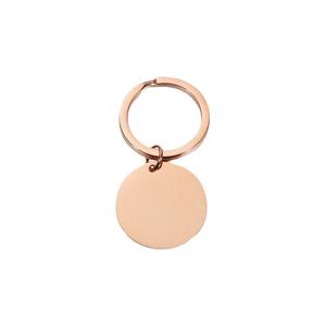 Vente chaude plaqué or en acier inoxydable clé pendentif Simple Couple <span class=keywords><strong>petit</strong></span> disque suspendu personnalisé Laser Logo thème chrétien - Product Image 3