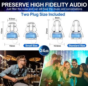 2ペア音楽ソフトシリコン耳栓ノイズリダクションコンサートノイズキャンセリング高忠実度耳栓 - Product Image 6