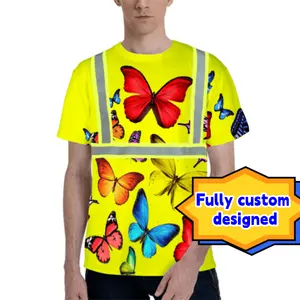 Camiseta Hivis de diseño completo con logotipo de marca personalizado, camiseta gráfica de impresión Digital para trabajo, camiseta para hombre, 1: 2
