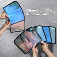 Film adhésif nano-céramique caméléon 1,52x30m, teinte solaire changeante pour vitres / vinyle de protection solaire pour voiture, protection UV/chaud, garantie 10 ans