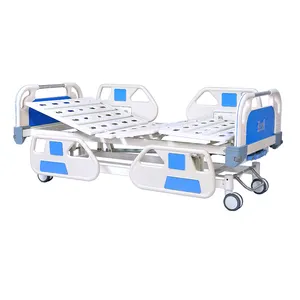 High Quality ABS Side Rail Epoxy Coated Steel Frame Double Crank Manual Hospital Bed Medical Bed Price