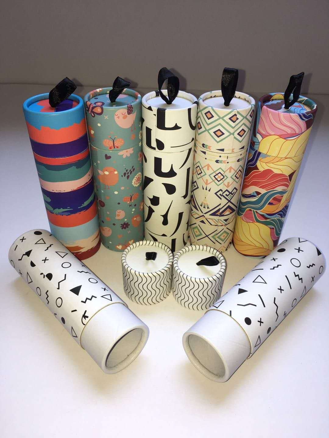 Luxury Custom Print Paper Tube Cosmetic Cardboard Packaging Cylinder Round Paper Tube