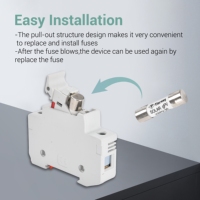 Fusible de cadena solar Yinrong DC 1000V de cerámica de acción rápida I2T para caja combinadora de cadenas fotovoltaicas