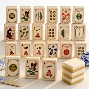 Fichas de Mahjong Americanas de Acrílico de Lujo Grabadas con Foto Real de Oh Sunday Gold, Color Amarillo Cúrcuma, de 2 Capas, con Diseño de Peces Koi - Product Image 1