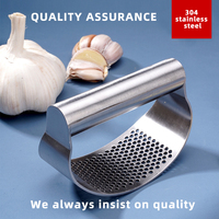 Presse-ail manuel en acier inoxydable Durable de haute qualité et accessoire de cuisine pour broyeur de gingembre pour outils de fruits et légumes