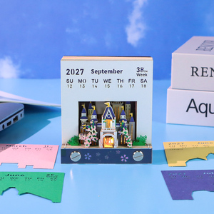 <span class=keywords><strong>Bloc</strong></span>-notes 3D Romantique Château <span class=keywords><strong>Magique</strong></span> Sakura, Calendrier 2027, Palais des Contes de Fées Lumineux, Sculpture en Papier, <span class=keywords><strong>Bloc</strong></span> de Notes en Papier - Product Image 2