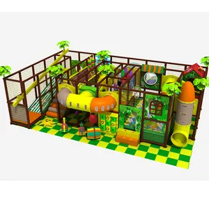 62 mètres carrés d'équipement de terrain de jeu intérieur pour enfants sur le thème de la jungle de haute qualité