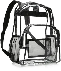 聚氯乙烯透明包学校背包体育场认可儿童背包防水书包重型透视透明书包