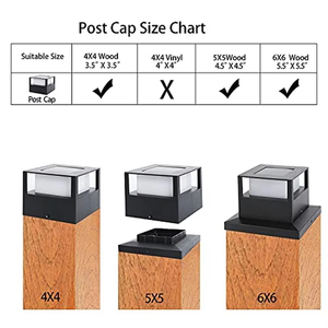 Poste de cerca solar LED Luz de jardín al aire libre Impermeable IP 44 <span class=keywords><strong>Villa</strong></span> Césped puerta solar pilar de luz al aire libre - Product Image 3