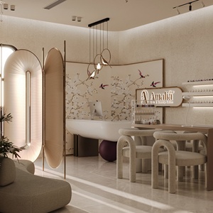 Minimalism Beauty Shop Fitting Natural Nail Salon Store Interior Design Whole Store Decoration Free Design Hair Salon Furniture - Product Image 5