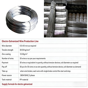 Ligne de production de fil de fer galvanisé en acier durable, machine de galvanisation à <span class=keywords><strong>froid</strong></span> par électrolyse pour fil recuit noir - Product Image 1