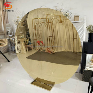 SMOOTH Wedding <b>Party</b> Stainless Steel Round Design Gold Mirror <b>Backdrops</b> Wedding Decoration <b>Backdrop</b> - Product Image 6