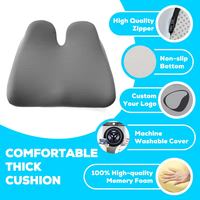 Nouvel arrivage : Coussin de siège ergonomique orthopédique en mousse à mémoire de forme OEM ODM pour chaise de bureau avec découpe pour le coccyx