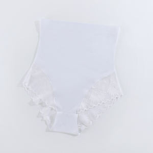 بيع بالجملة سراويل نسائية عالية الخصر موجز 4 ألوان الدانتيل الديكور مريحة تنفس البطن بسط اليومية مصبوغ عادي - Product Image 6