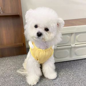 Yellow <b>Goose</b> Suspender Puppy Vest Summer Breathable Pet Clothes For Bichon Frise <b>Teddy</b> Dog - Product Image 4
