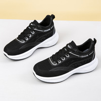 Baskets décontractées à lacets respirantes d'extérieur Chaussures de marche pour femmes Chaussures de sport pour femmes