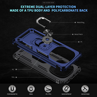 Coque de téléphone blindée pour Xiaomi Redmi 15C 14C 13C Note 14 Pro Plus 5G A3 A2 A1 Note 13 Pro avec support magnétique pour voiture et anneau de maintien