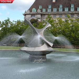 Moderna Agli Agenti Atmosferici In Acciaio Corten Rettangolo Statua di Arte Scultura In Metallo <span class=keywords><strong>Fontana</strong></span> di Acqua - Product Image 3