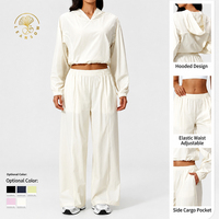 Ensemble de jogging respirant de qualité supérieure pour femmes Maker Outdoor, coupe ample, UPF50+, veste à capuche à manches longues, pantalon large, vêtements de sport