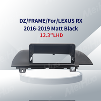Meihua Cadre de tableau de bord noir 12,3 pouces pour autoradio Android, compatible avec LEXUS RX 2016-2019