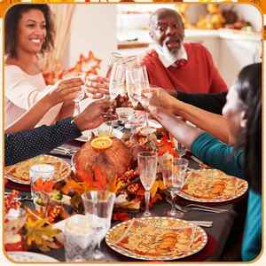 9 Inches Modern Fall Theme Paper <b>Plates</b> Hot Selling Factory Direct Holiday Party Supplies Give Thanks - Product Image 3
