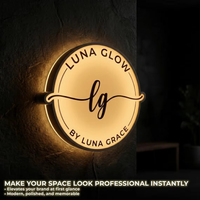 Enseigne lumineuse circulaire personnalisée pour magasin de détail, enseigne électrique pour centre commercial, boîte à lumière LED double face en acrylique pour publicité extérieure