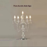 Nouvelle guirlande lumineuse en acrylique transparent à 6 têtes, installation sans perçage pour décorations de mariage, cabines photo, zones d'accueil