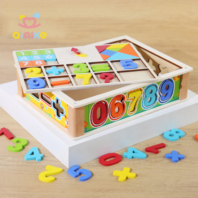 Kids Toys Educational Number Cognition Shape Matching Games Montessori Math Teaching Aids Learning Toys for Children
