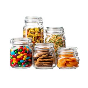 Frascos <span class=keywords><strong>de</strong></span> almacenamiento <span class=keywords><strong>de</strong></span> vidrio hermético con fianzas herméticas y cierres <span class=keywords><strong>de</strong></span> sellado - Product Image 4