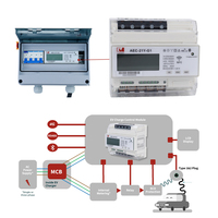 Módulo de Carga para Vehículos Eléctricos de 32A, Prepago, OCPP, Monofásico/Trifásico, 7kw/21kw, con Pantalla LCD y Comunicación RS485