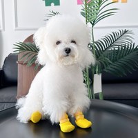 Chaussettes imperméables pour chiens en gros, avec logo personnalisé, antidérapantes, protège-pattes en peluche douce pour petits chiens