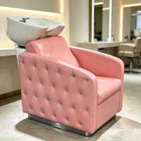 Fauteuil de lavage de cheveux haut de gamme, mobilier de salon, poste de lavage avec cuvette en céramique, équipement de salon de beauté, unité de lavage
