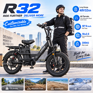 จักรยานไฟฟ้าวิบาก R32 48V32AH OEM 750W จักรยานไฟฟ้าส่งของ ขายส่งสำหรับผู้ขับขี่ส่งของ - Product Image 1