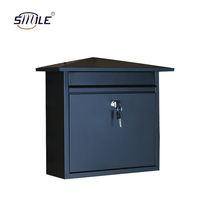 Boîte aux lettres et armoire de livraison SMILE en métal antivol et étanche pour la maison, le bureau et l'extérieur avec rangement mural