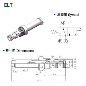 Vanne solénoïde hydraulique SV2-10-3/3A/3B/3C, vanne directionnelle à cartouche à deux positions et trois voies avec connexion filetée - Product Image 4