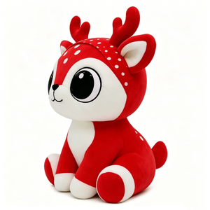 Customized Compact chubby sitting <b>woodland</b> deer silhouette, <b>Nursery</b> neutral <b>woodland</b> decor plush - Product Image 3