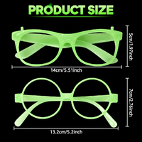 Lunettes de fête fluorescentes originales, montures rondes et carrées à couleurs changeantes, accessoires photo lumineux pour anniversaire, danse, fête sous lumière noire